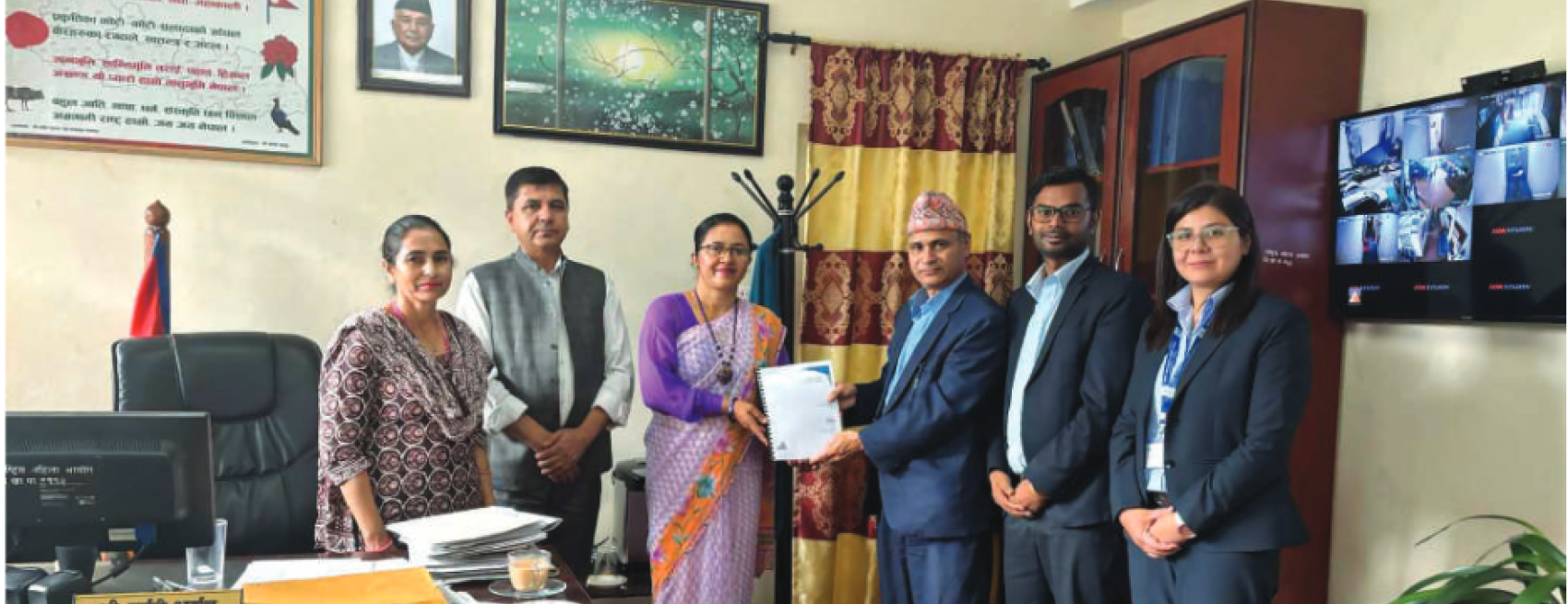 Director of Studies Mr. Baldeb Prasad Joshi Handing Over the Final Report to National Women Commission (NWC)